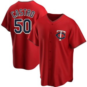 Willi Castro Name and Number Banner Wave T-Shirt - Navy - Tshirtsedge